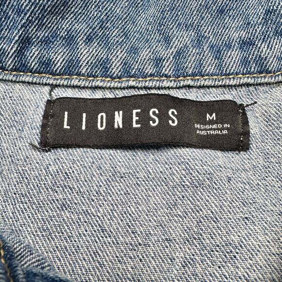 Lioness | Women | U Know What’s Up Y2K Short Denim Button Up Romper | Medium - Picture 8 of 16